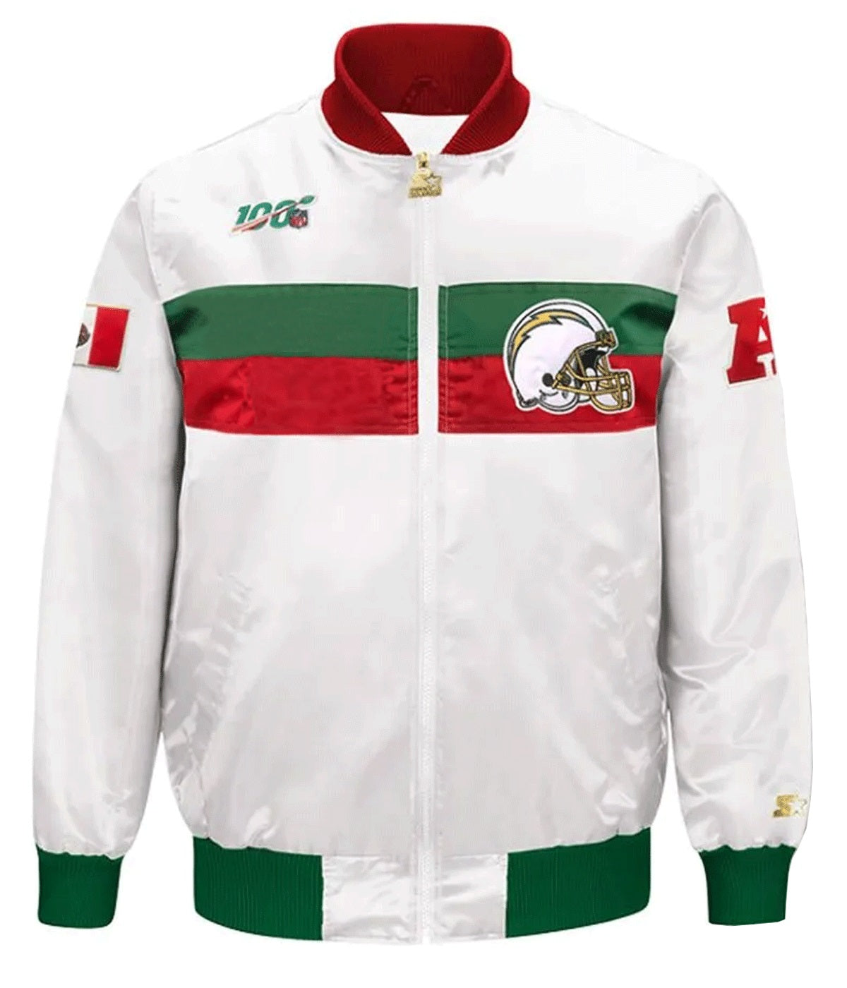 Los Angeles Chargers Mexico 2019 White Satin Jacket USA Jackets