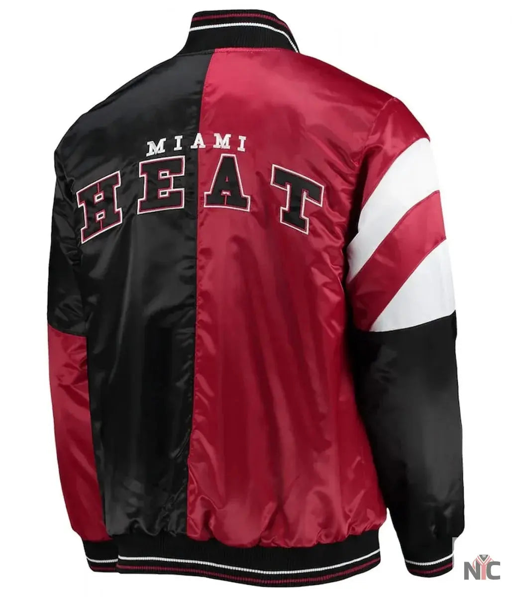 Miami Heat 75th Anniversary Leader Satin Jacket NYC Jackets