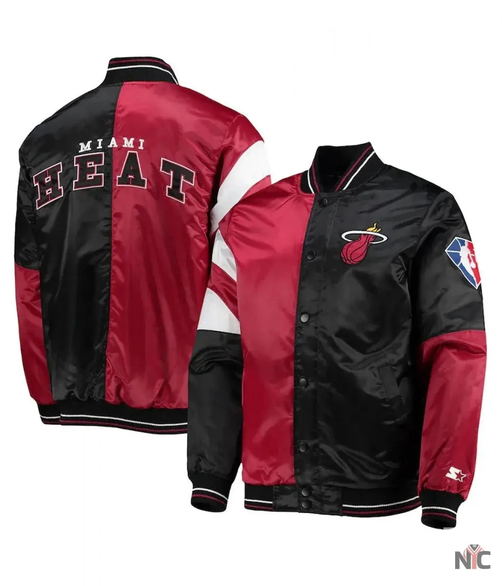 Miami Heat 75th Anniversary Leader Satin Jacket NYC Jackets