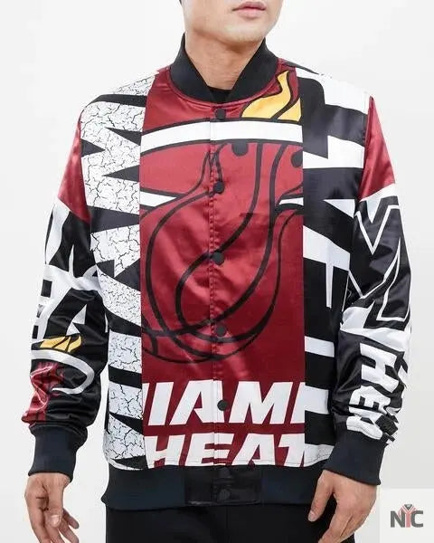 Miami Heat Mashup Satin Jacket NYC Jackets
