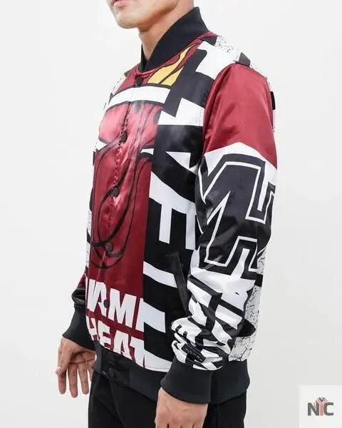 Miami Heat Mashup Satin Jacket NYC Jackets