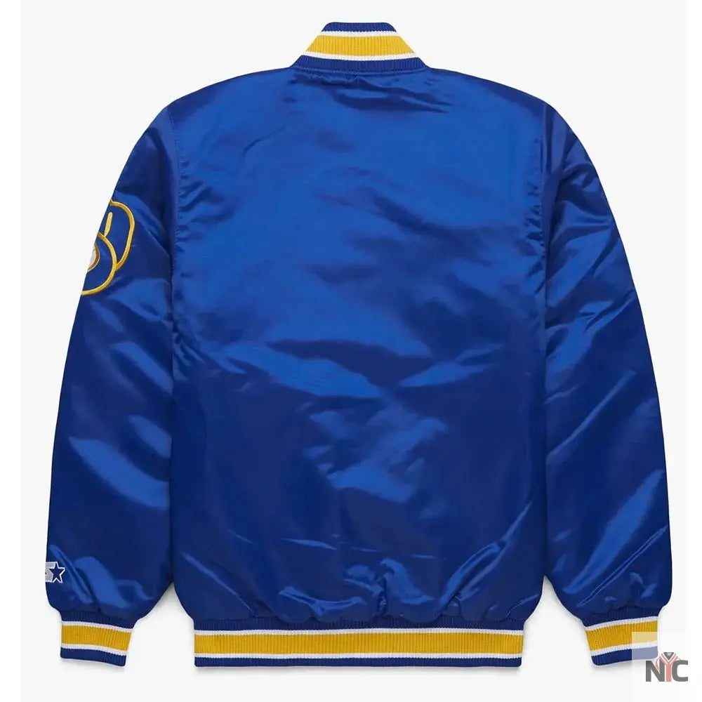 Milwaukee Brewers Royal Blue Bomber Jacket NYC Jackets