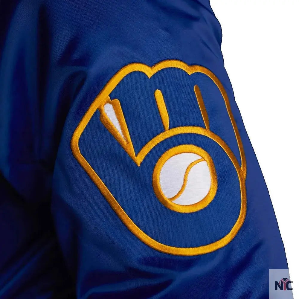 Milwaukee Brewers Royal Blue Bomber Jacket NYC Jackets