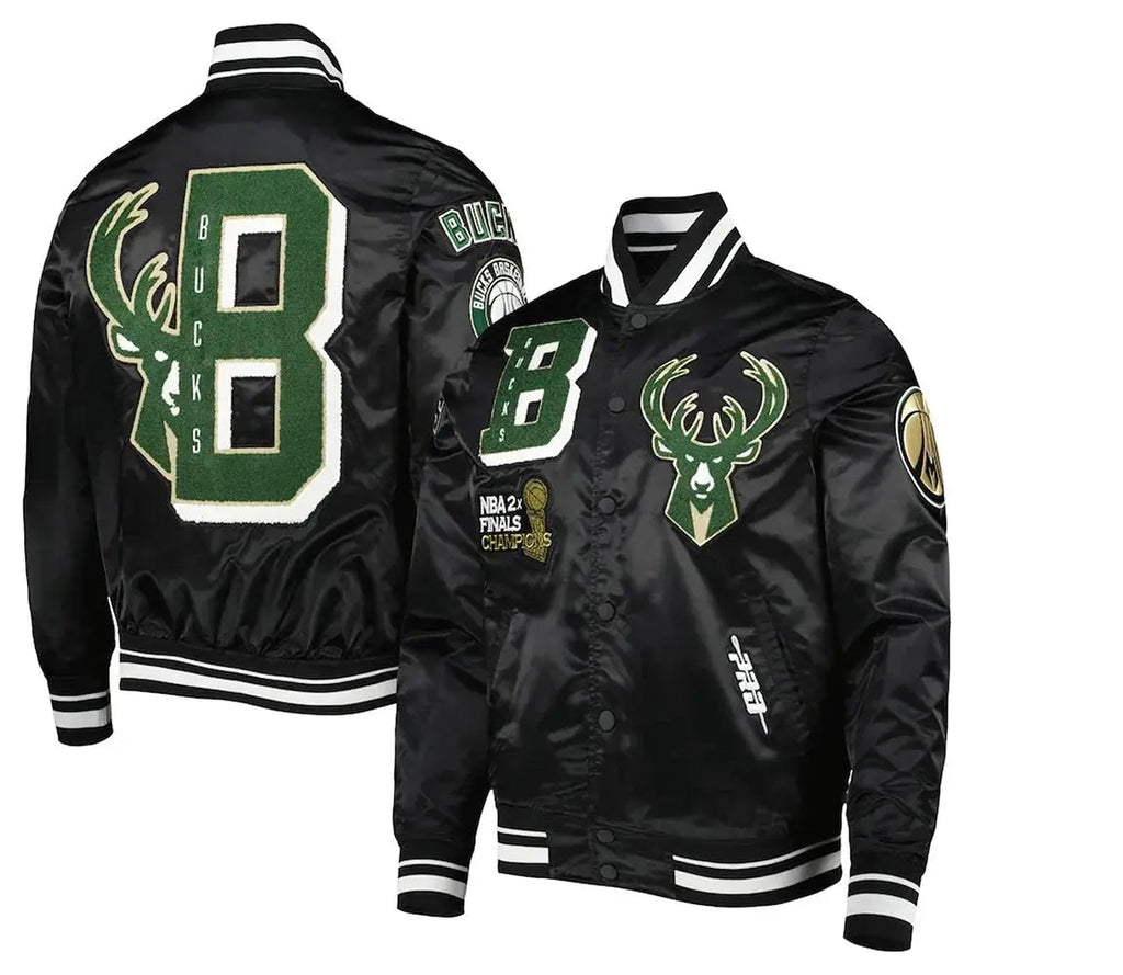 Milwaukee Bucks Mash Up Capsule Satin Jacket NYC Jackets