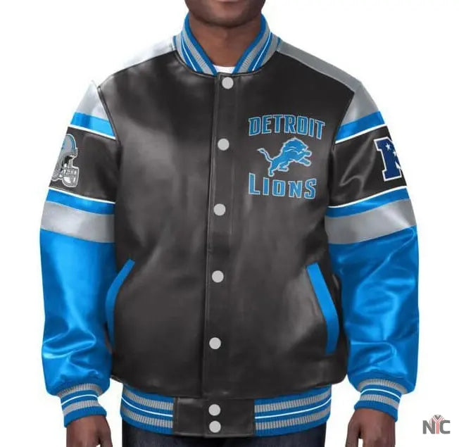 NFL Detroit Lions Leather Jacket NYC Jackets