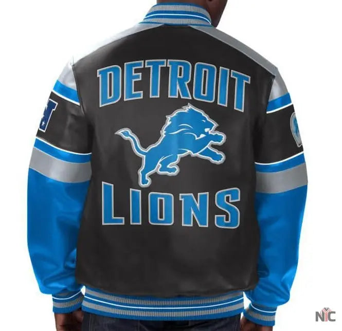 NFL Detroit Lions Leather Jacket NYC Jackets