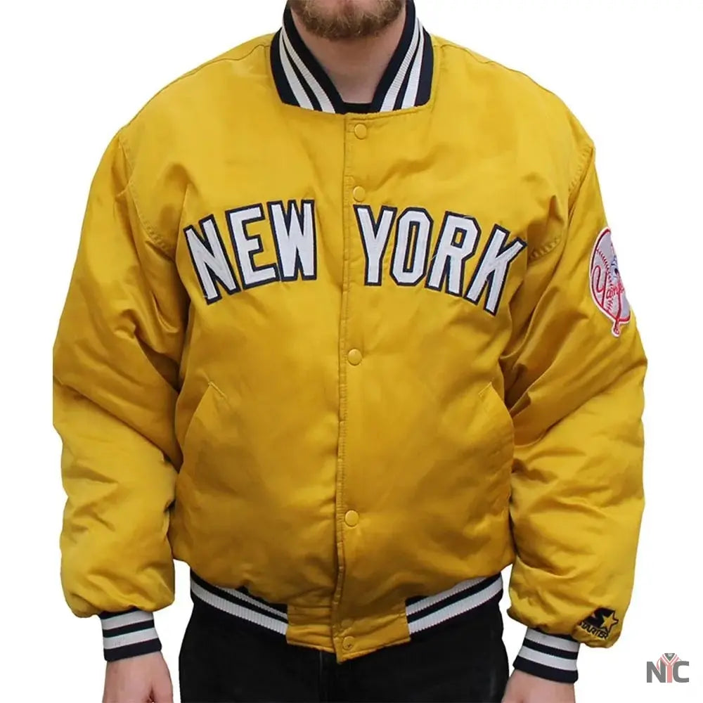 NY Yankees Dugout Satin Jacket NYC Jackets