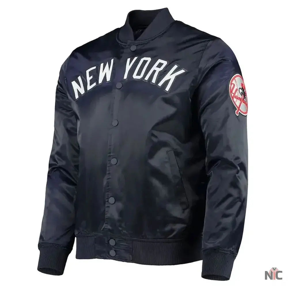 NY Yankees Dugout Satin Jacket NYC Jackets