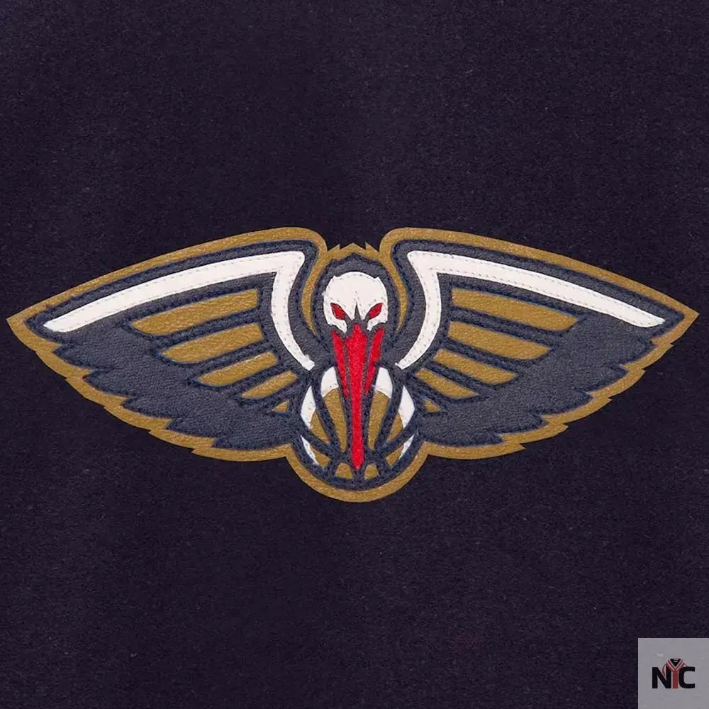 Navy and Red New Orleans Pelicans Varsity Jacket NYC Jackets