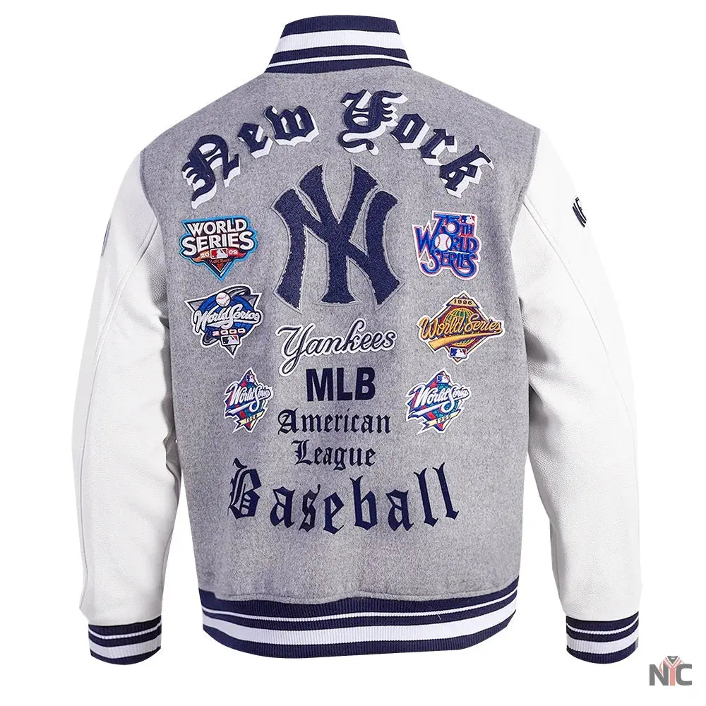 New York Yankees Old English Varsity Jacket NYC Jackets