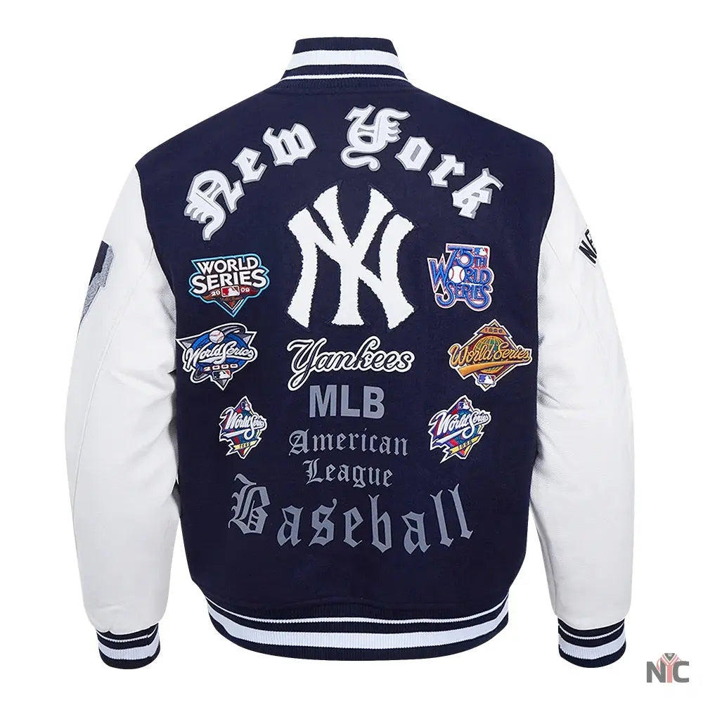 New York Yankees Old English Varsity Jacket NYC Jackets