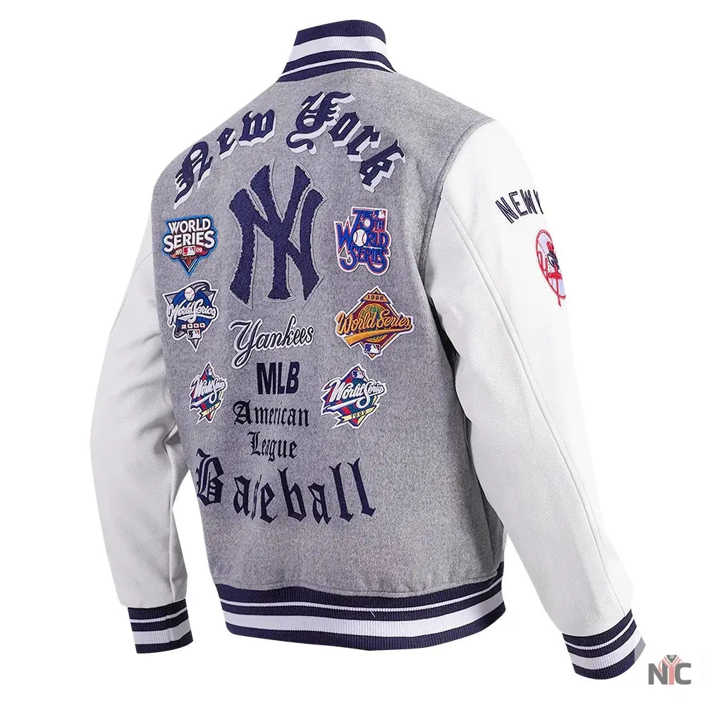 New York Yankees Old English Varsity Jacket NYC Jackets
