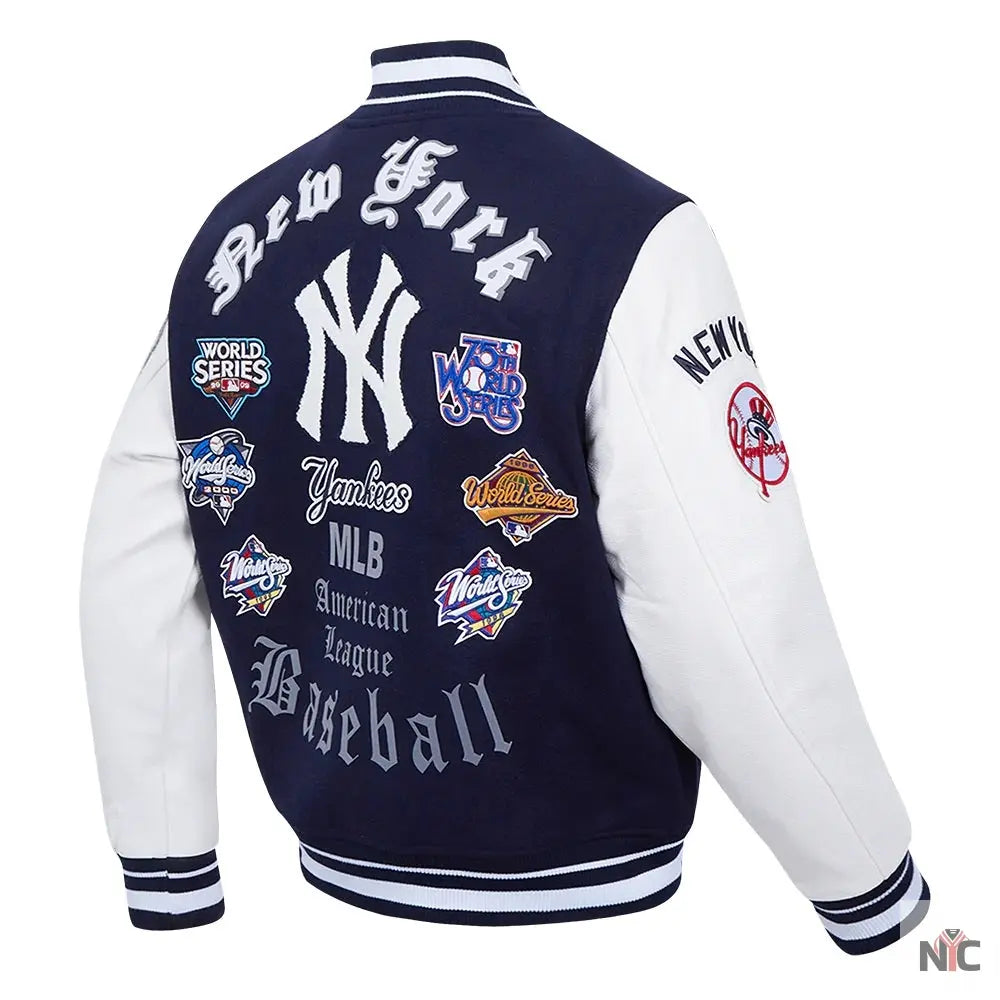New York Yankees Old English Varsity Jacket NYC Jackets