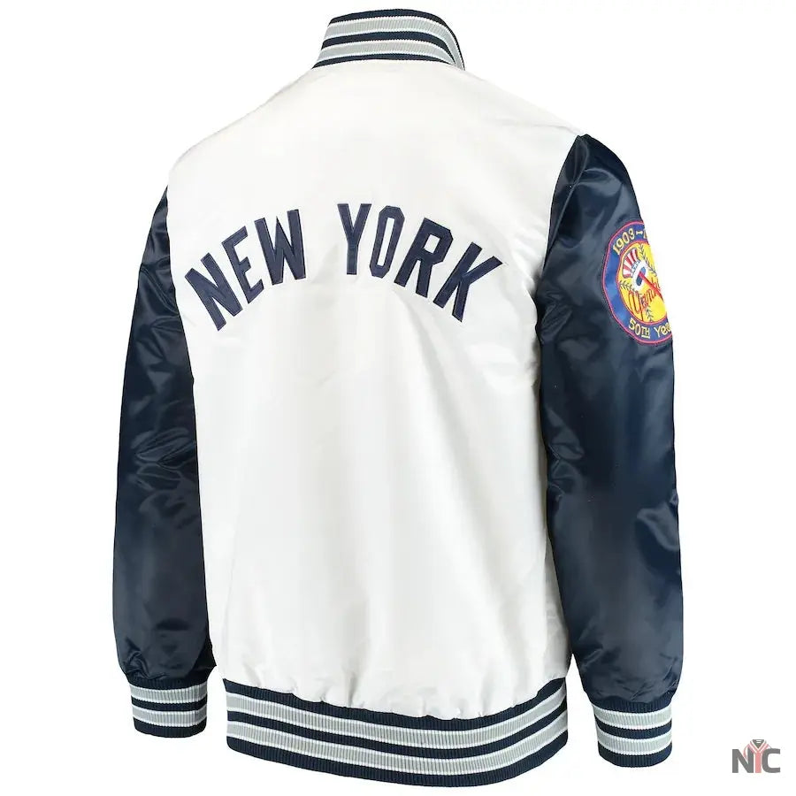 New York Yankees The Legend White Satin Jacket NYC Jackets