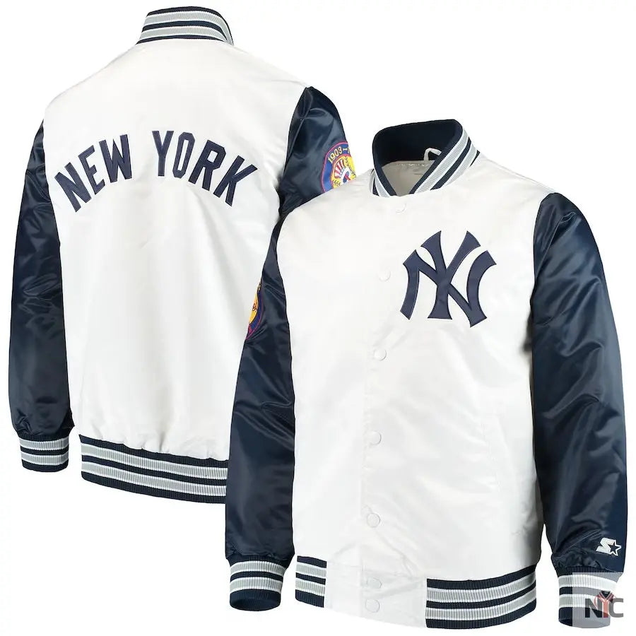 New York Yankees The Legend White Satin Jacket NYC Jackets