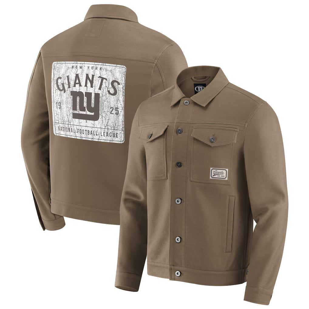 New York Giants NFL x Darius Rucker Collection Trucker Full-Snap Jacket Jacket99