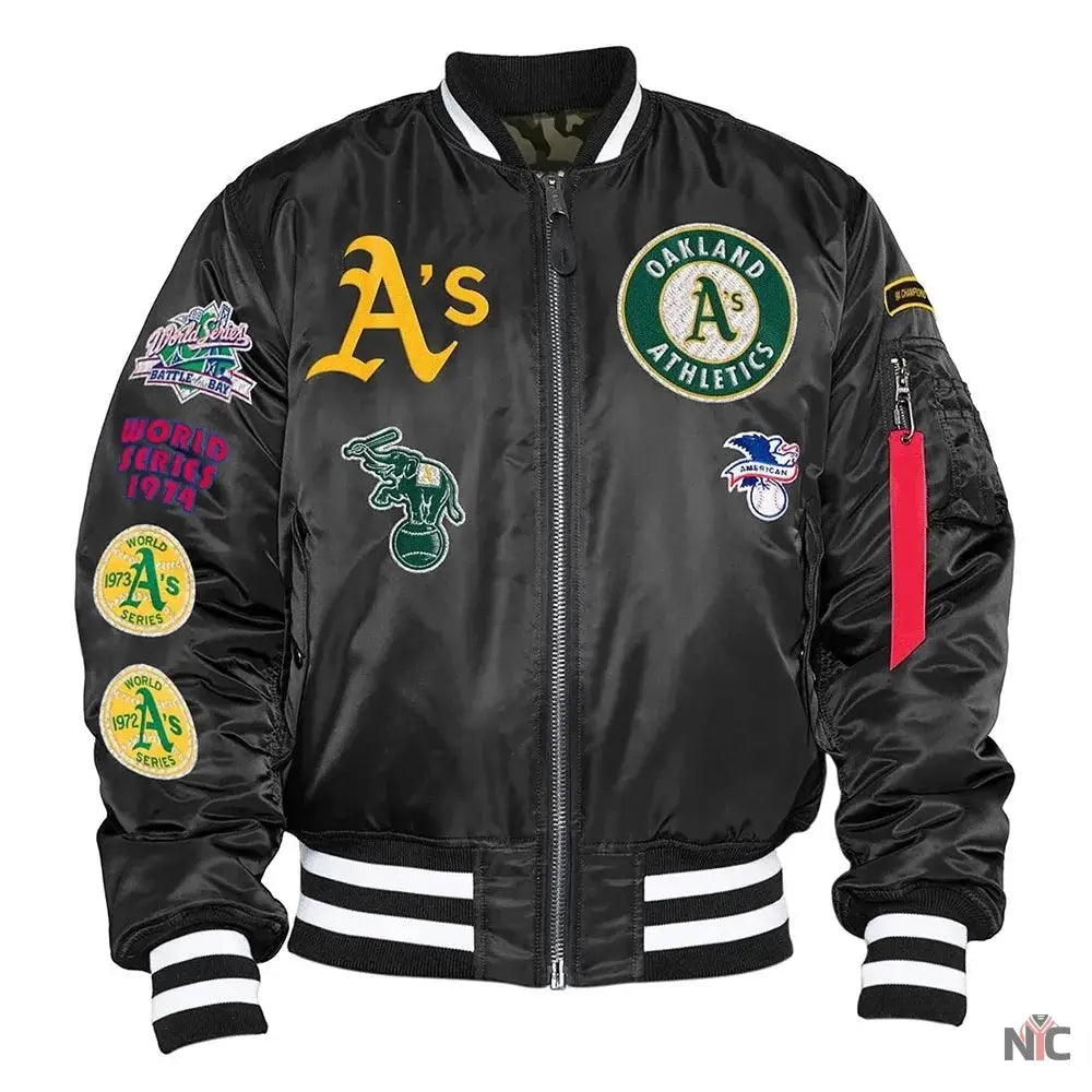 Oakland Athletics Bomber MA-1 Jacket NYC Jackets