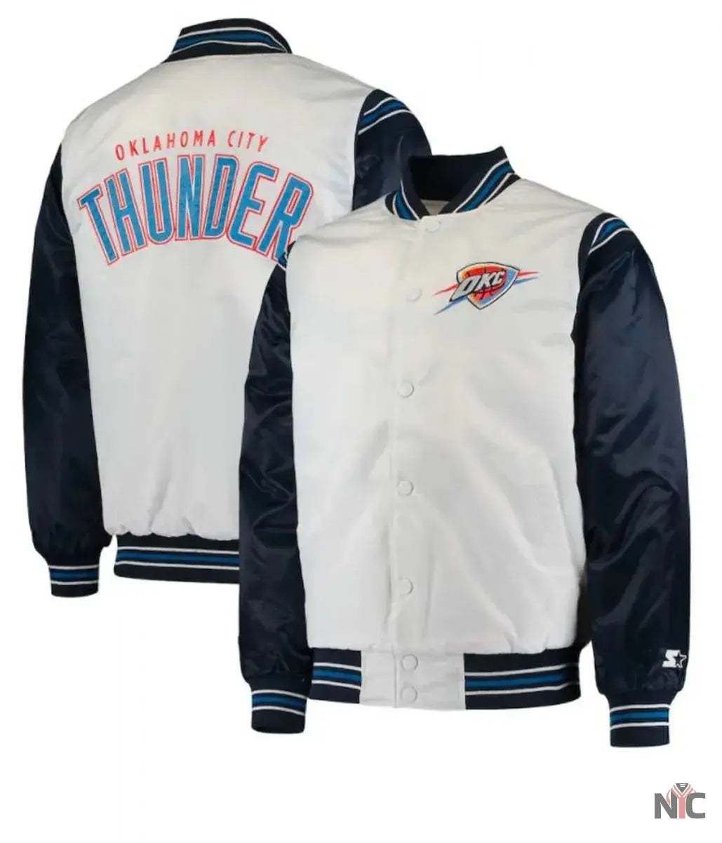 Oklahoma City Thunder Starter Satin Jacket NYC Jackets