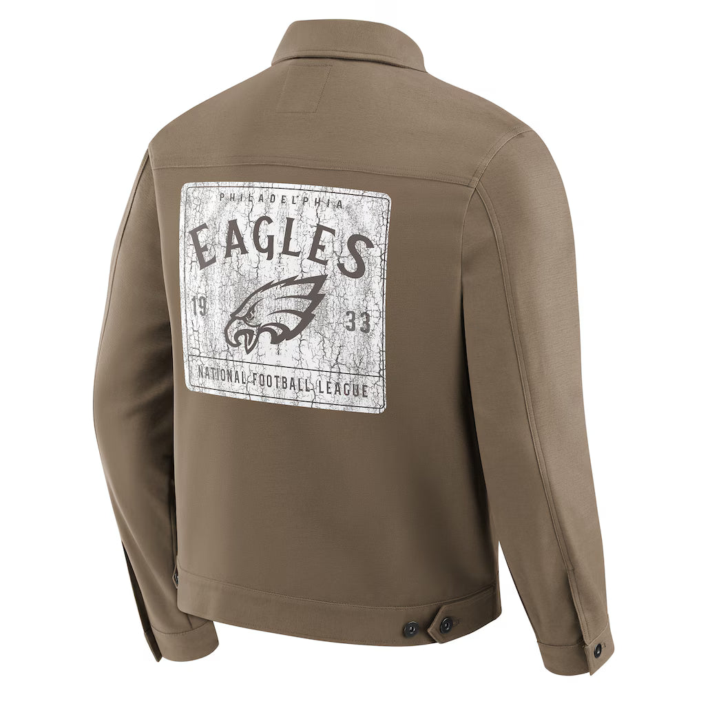 Philadelphia Eagles NFL x Darius Rucker Collection Trucker Full-Snap Jacket Jacket99
