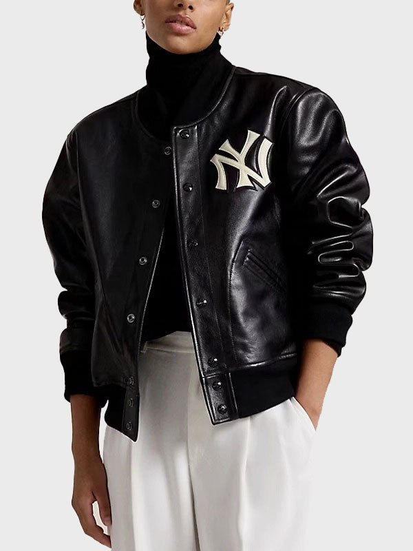 Polo Ralph Lauren Yankees Leather Jacket Kansas Jacket