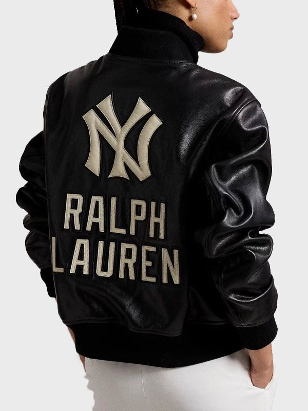 Polo Ralph Lauren Yankees Leather Jacket Kansas Jacket