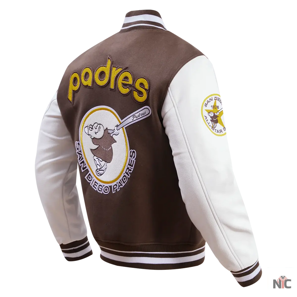 San Diego Padres Retro Classic Rib Wool Varsity Jacket NYC Jackets