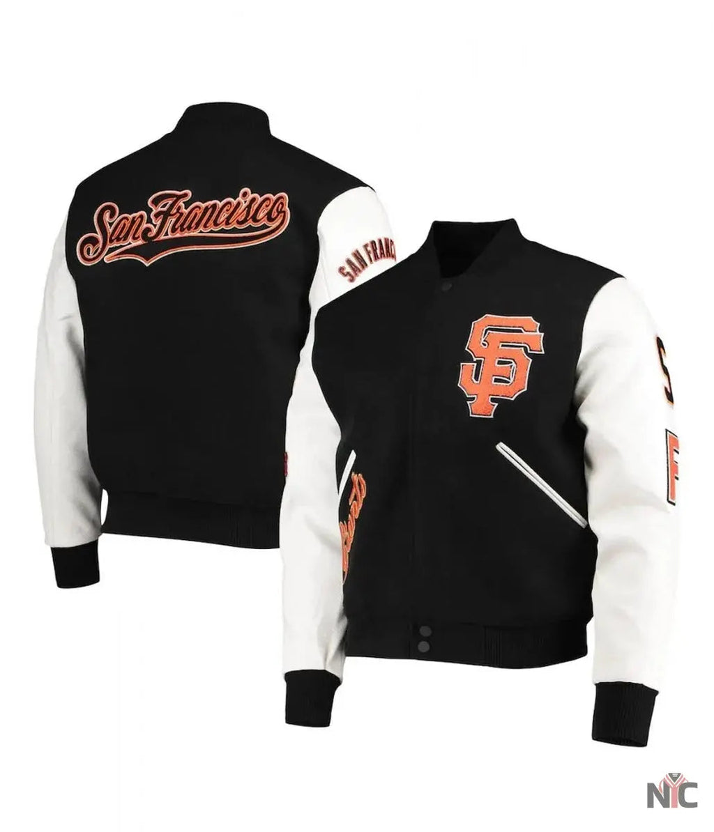 San Francisco Giants Letterman Full-Zip Jacket NYC Jackets