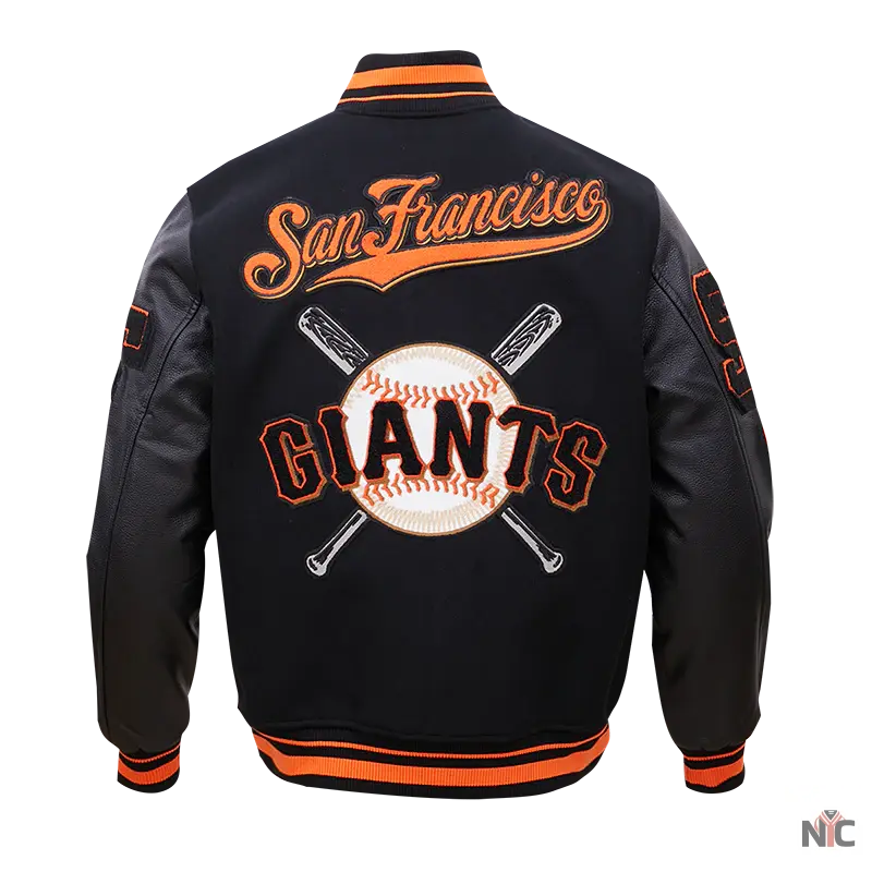 San Francisco Giants Mash Up Logo Varsity Jacket NYC Jackets