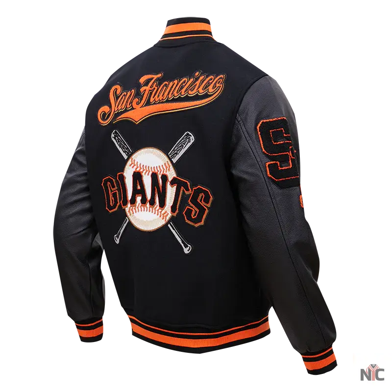 San Francisco Giants Mash Up Logo Varsity Jacket NYC Jackets