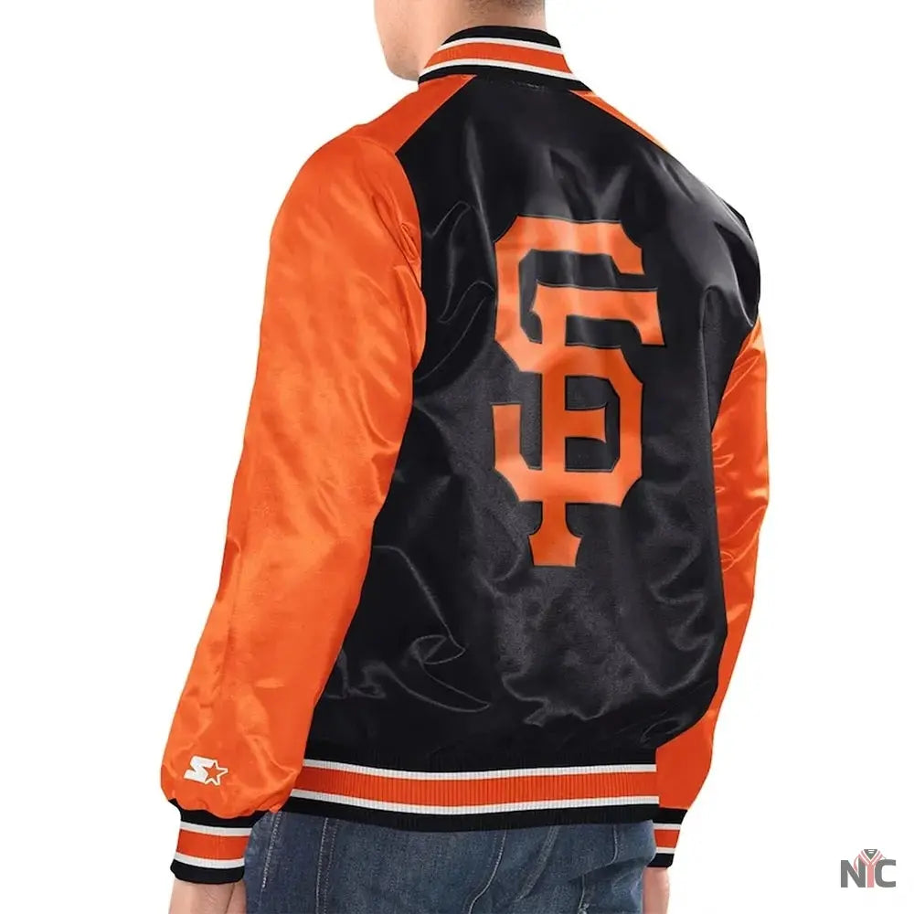 San Francisco Giants Renegade Varsity Satin Jacket NYC Jackets