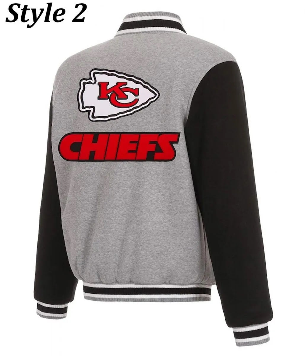Kansas City Chiefs Two Tone Wool Leather Letterman Jacket USA Jackets