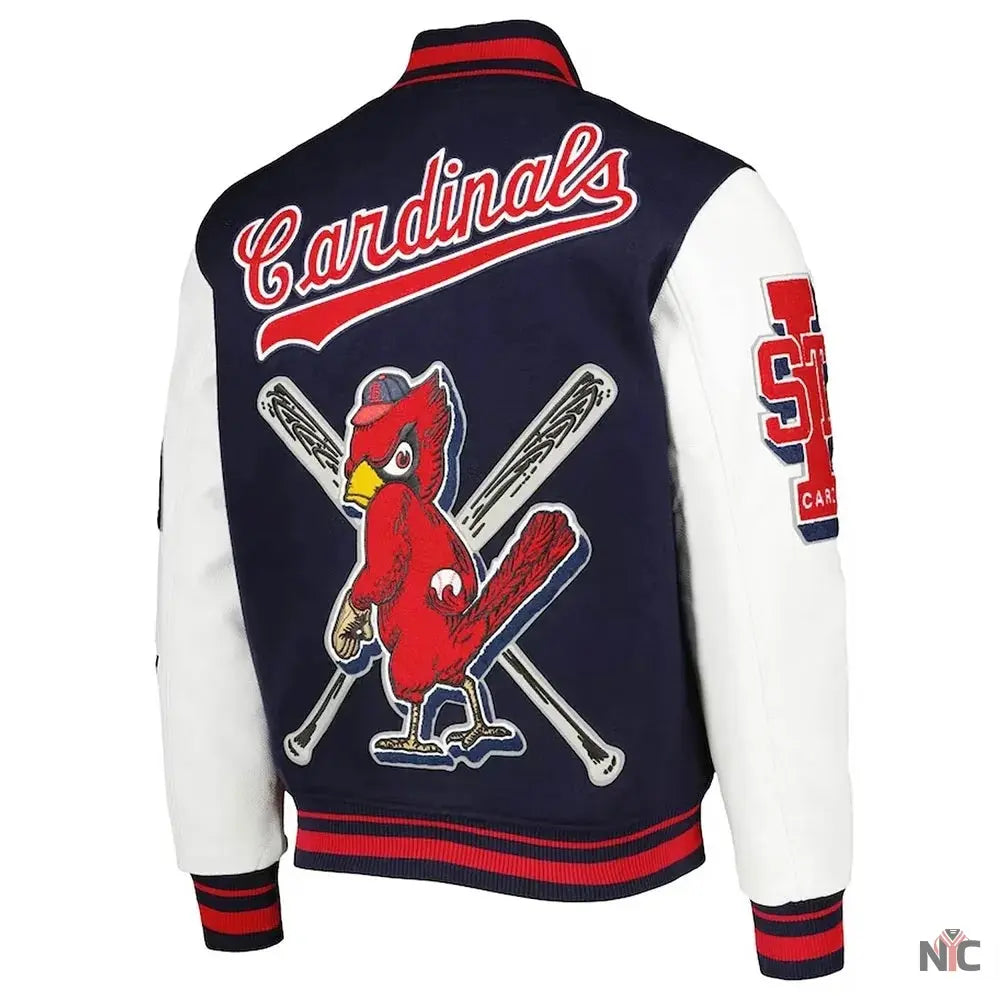 St Louis Cardinals Mash Up Varsity Jacket NYC Jackets