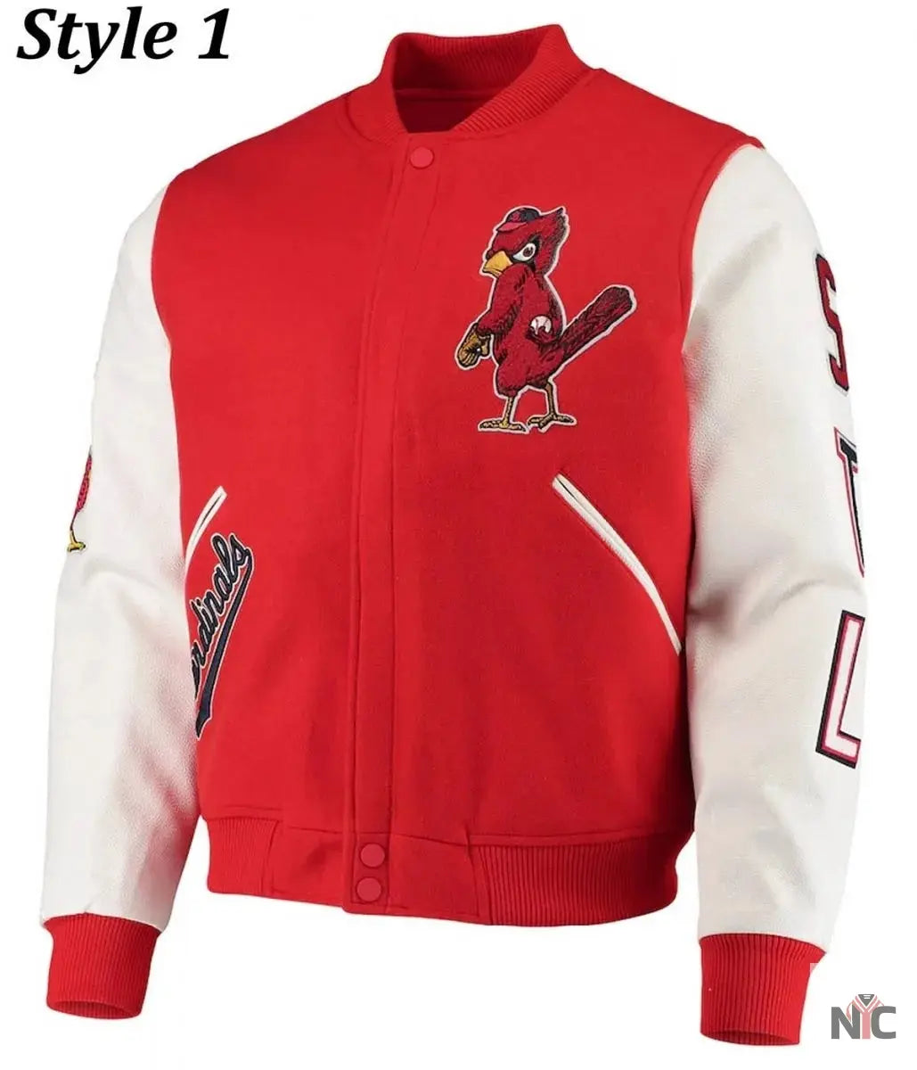 St. Louis Cardinals Letterman Two Tone Jacket NYC Jackets