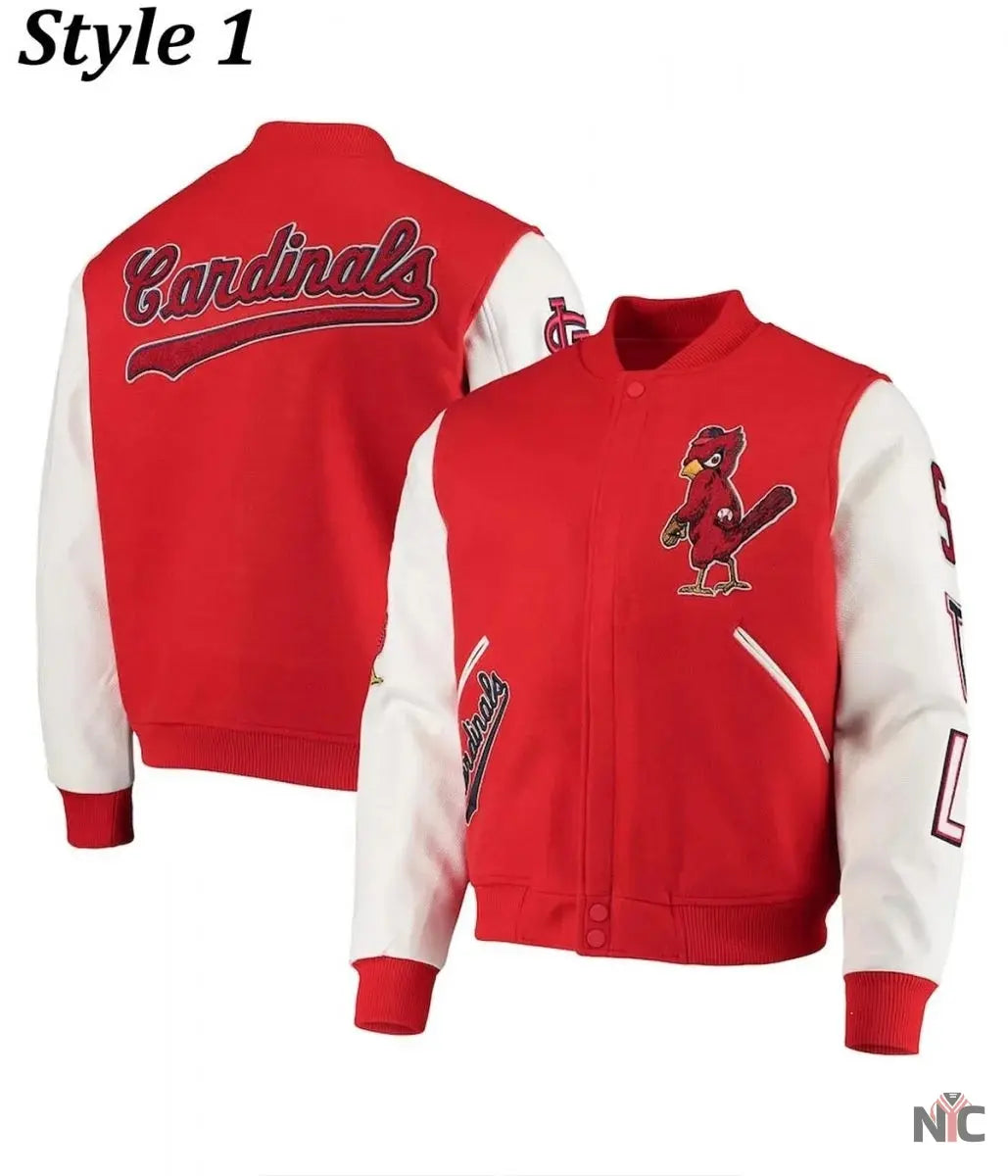St. Louis Cardinals Letterman Two Tone Jacket NYC Jackets
