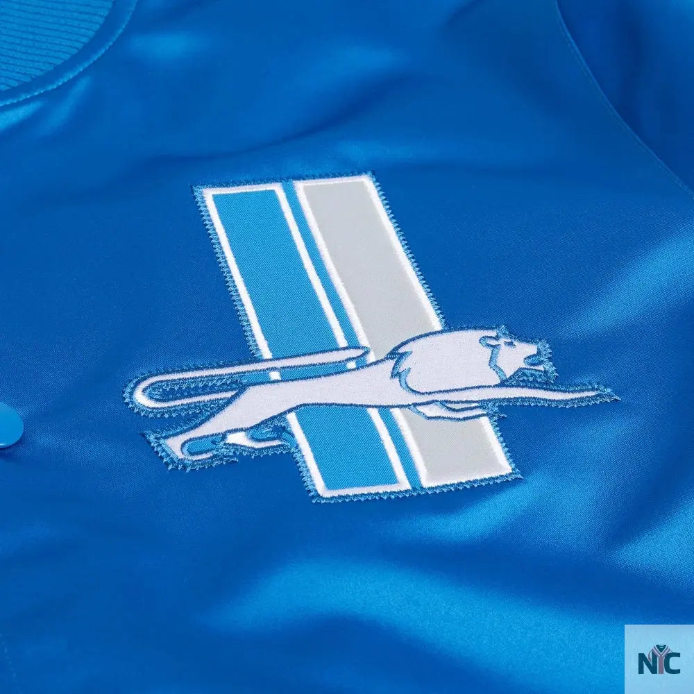 Starter Detroit Lions Heavyweight Satin Jacket NYC Jackets