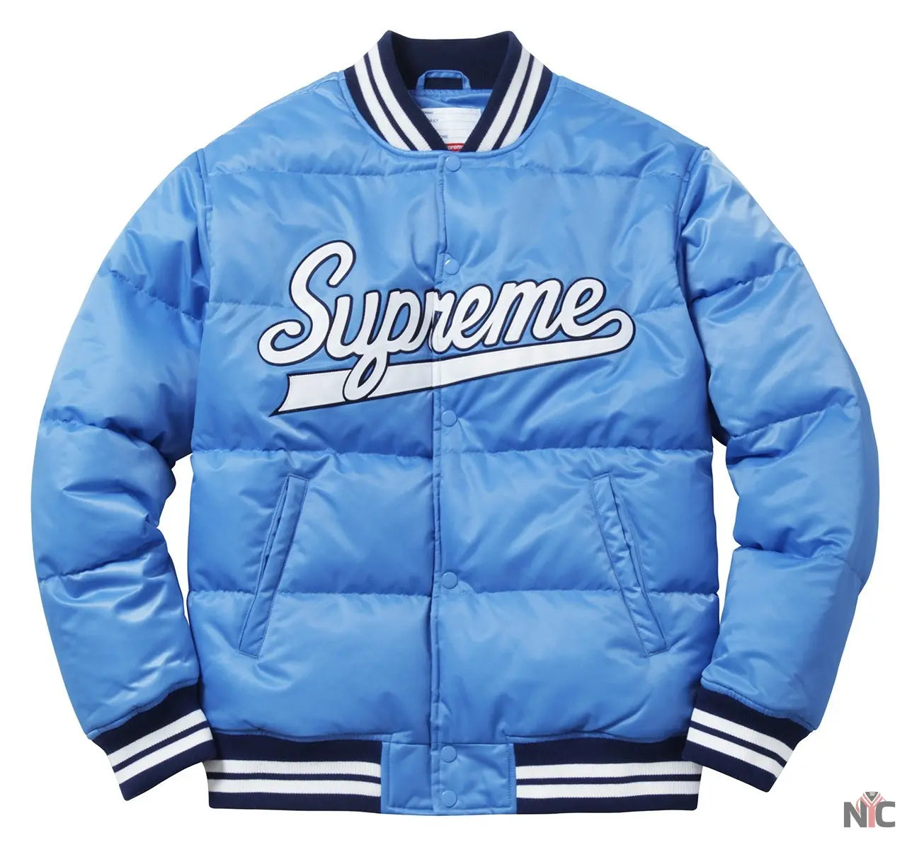 Supreme Black Puffy Varsity Jacket NYC Jackets