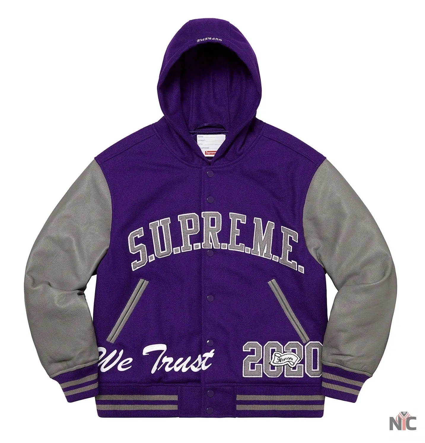 Supreme King Hooded Varsity Jacket NYC Jackets