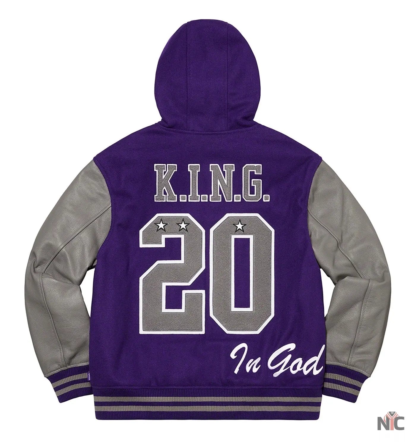 Supreme King Hooded Varsity Jacket NYC Jackets