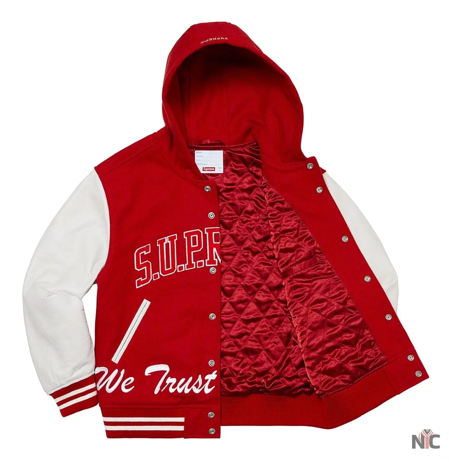 Supreme King Hooded Varsity Jacket NYC Jackets