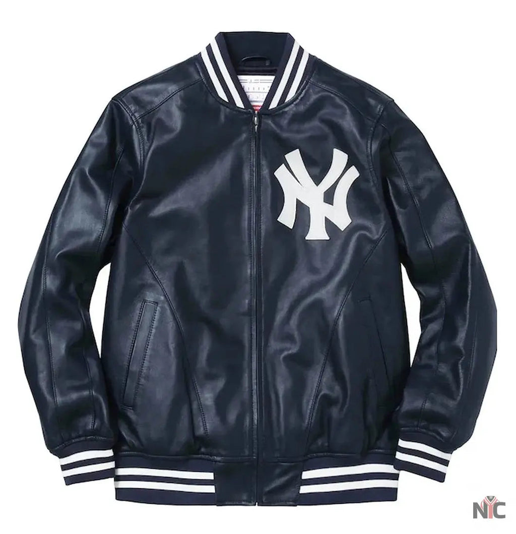 Supreme NY Yankees Leather Varsity Jacket NYC Jackets