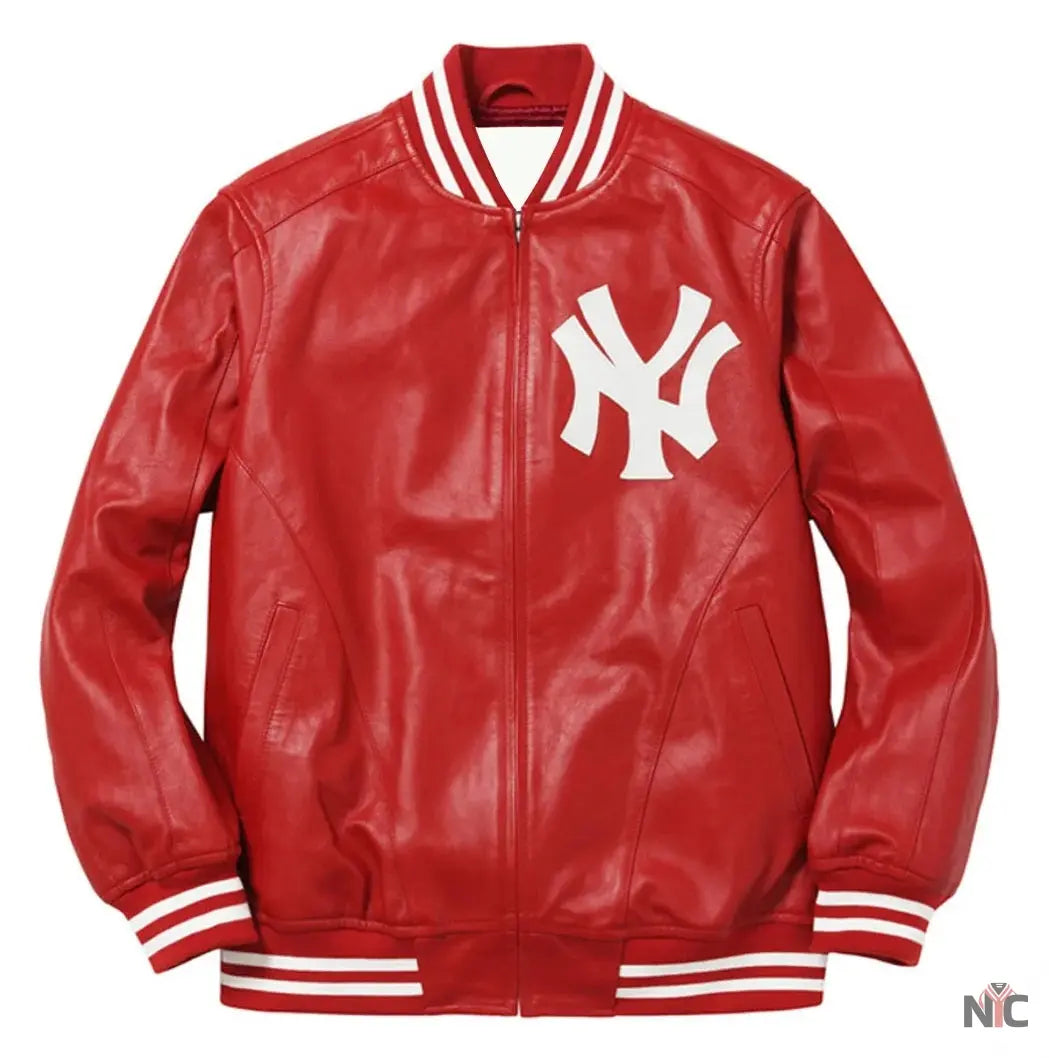 Supreme NY Yankees Leather Varsity Jacket NYC Jackets