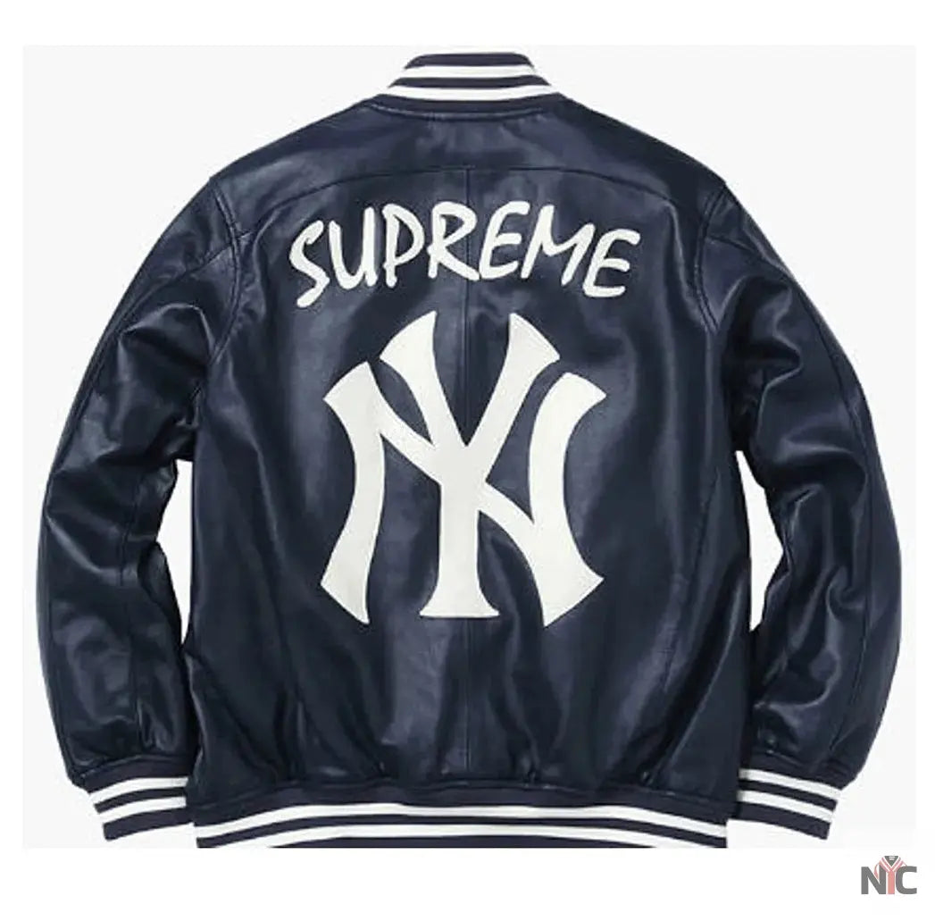 Supreme NY Yankees Leather Varsity Jacket NYC Jackets