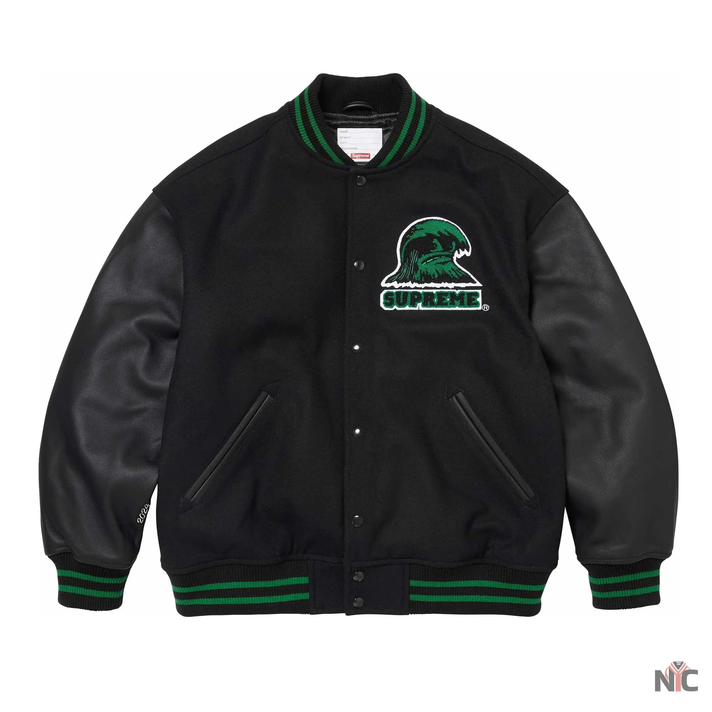 Supreme Wave Varsity Jacket NYC Jackets