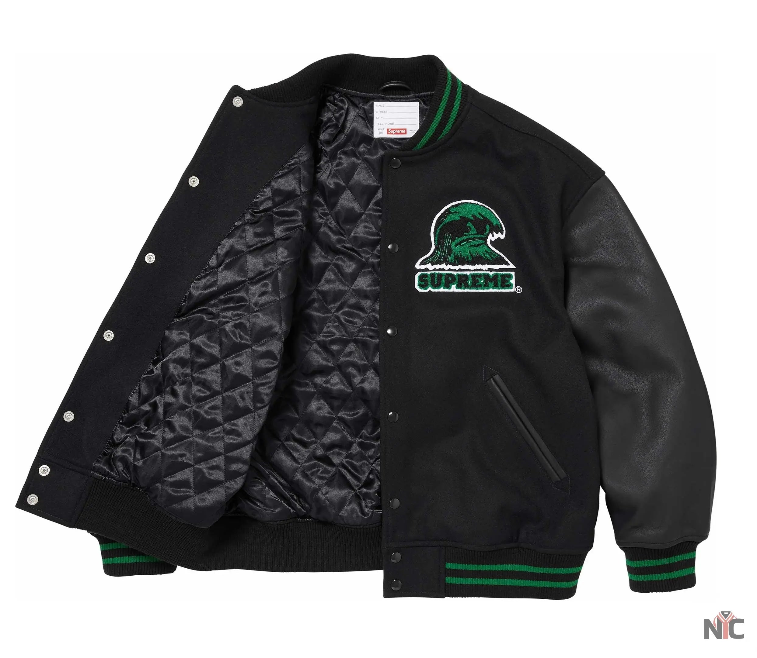 Supreme Wave Varsity Jacket NYC Jackets