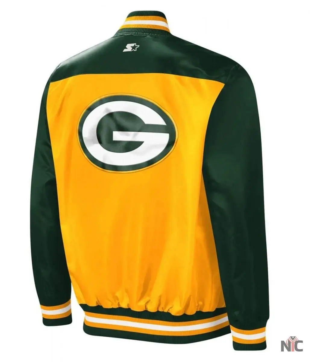 Tradition Green Bay Packers Satin Jacket NYC Jackets