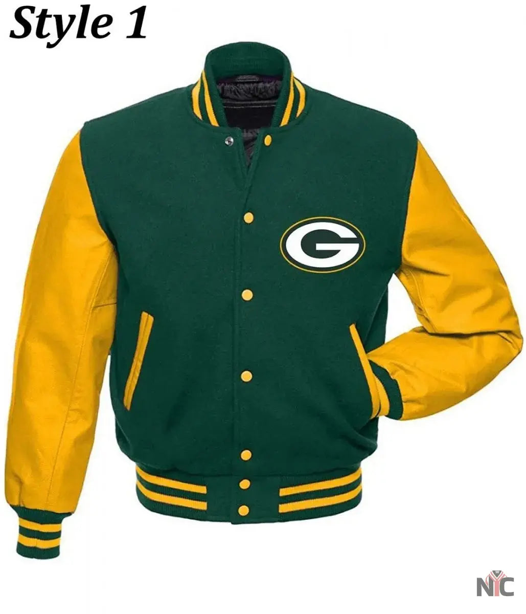 Varsity Green Bay Packers Letterman Jacket NYC Jackets