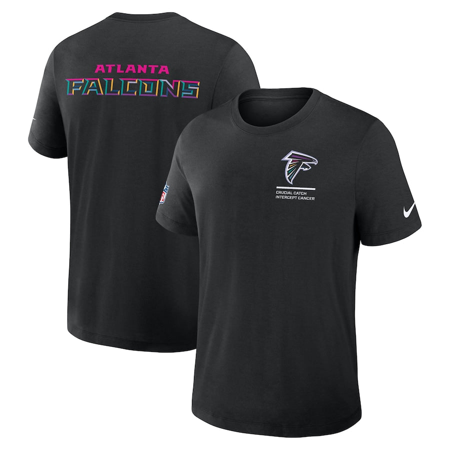 Atlanta Falcons Nike Black 2025 NFL Crucial Catch Tri-Blend Dri-FIT T-Shirt Jacket99