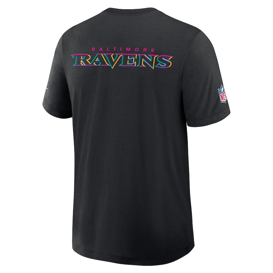 Baltimore Ravens Nike Black 2025 NFL Crucial Catch Tri-Blend Dri-FIT T-Shirt Jacket99