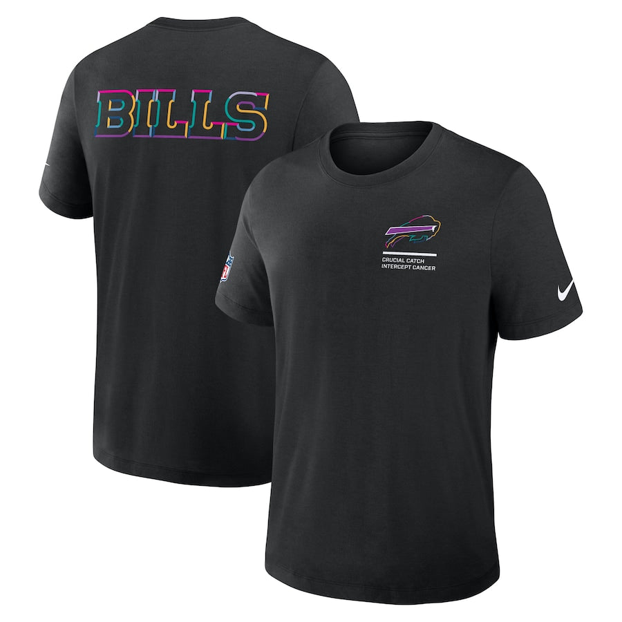 Buffalo Bills Nike Black 2025 NFL Crucial Catch Tri-Blend Dri-FIT T-Shirt Jacket99