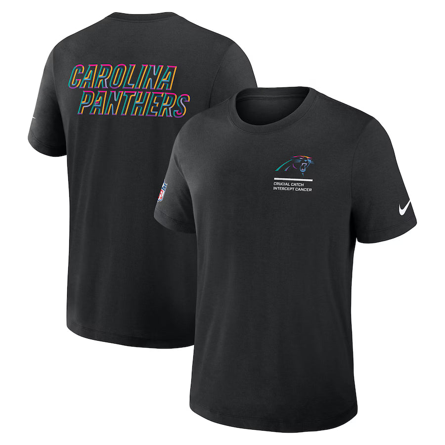 Carolina Panthers Nike Black 2025 NFL Crucial Catch Tri-Blend Dri-FIT T-Shirt Jacket99